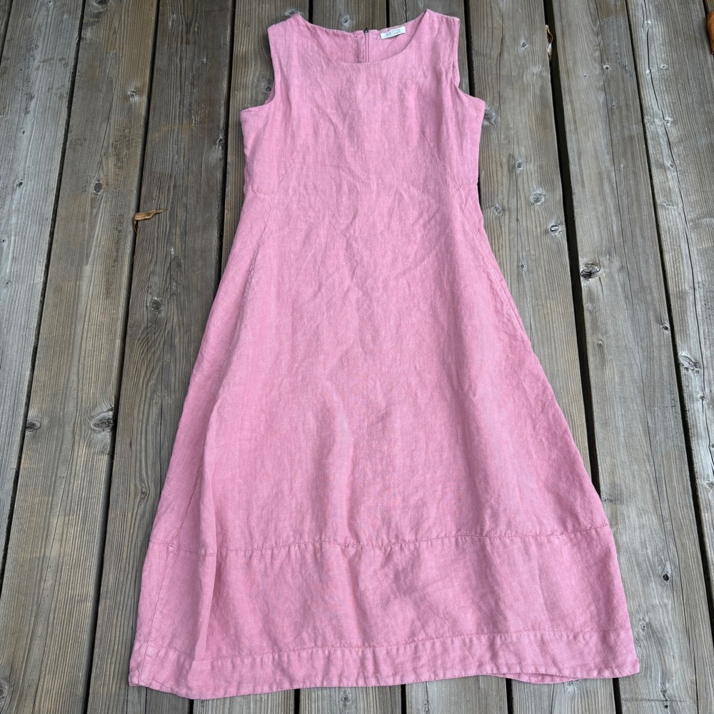 Dolcezza Linen Midi Flared Dress